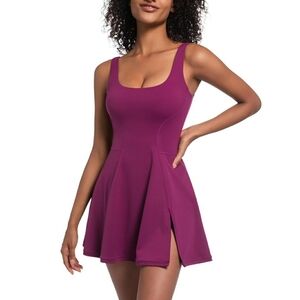 NWT❗Cecinlyn Womens Tennis Dress Built in Shorts Athletic Dress with Pockets XL